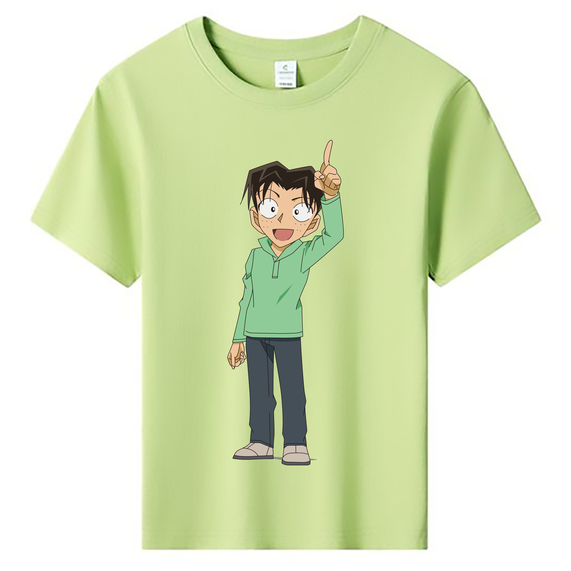 （画像用） 名探偵コナン 円谷 光彦 つぶらや みつひこ Detective Conan Mitch Tennyson 綿100％キッズTシャツ（フロントプリント）